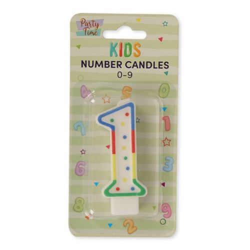 Party Time Kids Number Birthday Candles 0-9 Birthday Candles PS Imports No.1  
