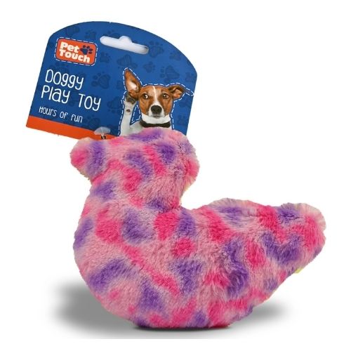 Pet Touch Colourful Plush Doggy Play Toys Assorted Designs Dog Toys Pet Touch Duck  