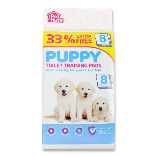 The Pet Hut Puppy Toilet Training Pads 8 Pack Dog Accessories The Pet Hut   