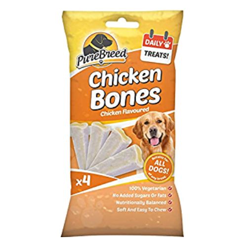 PureBreed Chicken Bones 4 Pack 180g Dog Food & Treats otl   