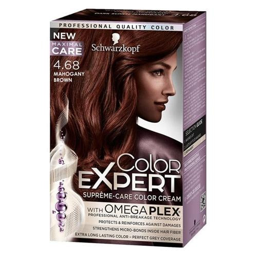 Schwarzkopf Color Expert Mahogany Brown Hair Colour Cream 4.68 Hair Dye schwarzkopf   