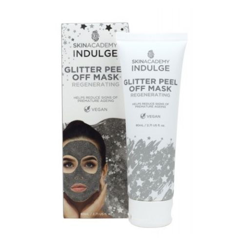Skin Academy Indulge Glitter Peel Off Regenerating Face Mask 80ml Face Masks skin academy   