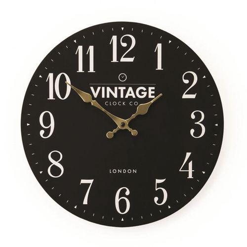 Black Vintage London Dial Wall Clock 34cm Clocks chickidee   
