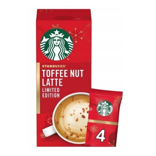 Starbucks Toffee Nut Latte Limited Edition Coffee 4 Pk 21.5g Coffee Starbucks   