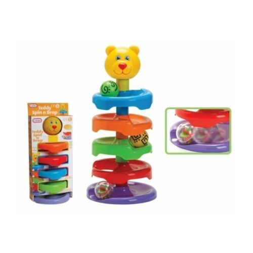 Teddy Spin And Drop Toddler Toy Sorting & Stacking Toys Fun Time Toys   