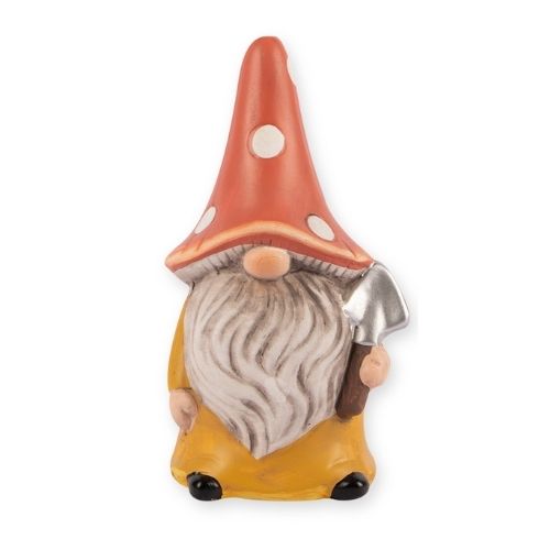 Traditional Garden Gnome Ornament Assorted Colours 20cm Garden Decor FabFinds Orange Hat  