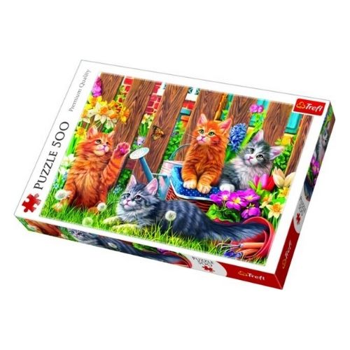 Trefl Premium Quality Kittens in The Garden Puzzle 500 Pieces Games & Puzzles FabFinds   