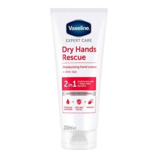 Vaseline Dry Hands 2in1 Anti-Bacterial Hand Cream 200ml Hand Cream vaseline   