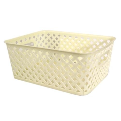 Pastel Woven Storage Basket - Assorted Colours Storage Baskets Home Collection Small Cream 