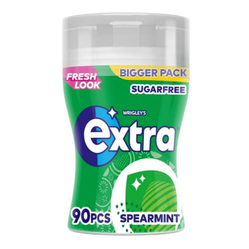 Wrigley's Extra Spearmint Chewing Gum Big Tub 90pcs Sweets, Mints & Chewing Gum Wrigley's   