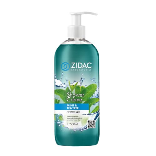 Zidac Mint & Tea Tree Shower Creme 500ml Shower Gel & Body Wash Zidac   