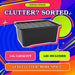 Black Plastic Storage Box With Lid 14L Assorted Pack Sizes Storage Boxes FabFinds