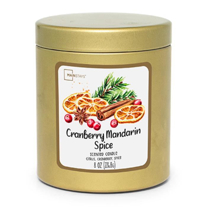 Mainstays Cranberry Mandarin Scented Candle 8oz (226g) Candles Mainstays