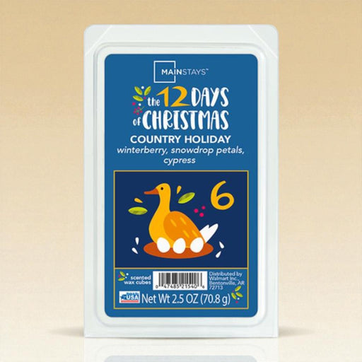 Mainstays Country Holiday Wax Melts Winterberry Cypress 2.5oz Wax Melts Mainstays
