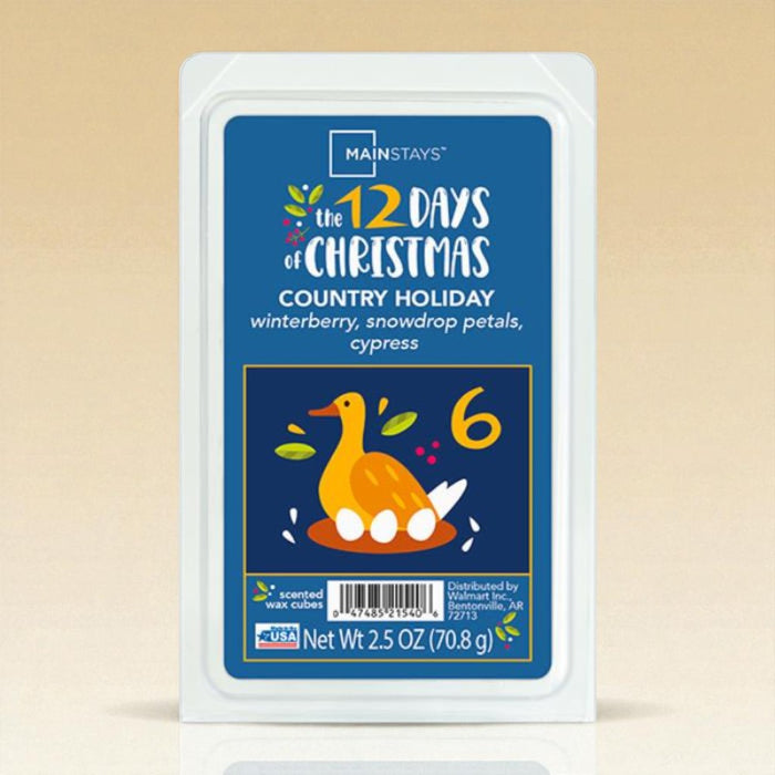 Mainstays Country Holiday Wax Melts Winterberry Cypress 2.5oz Wax Melts Mainstays