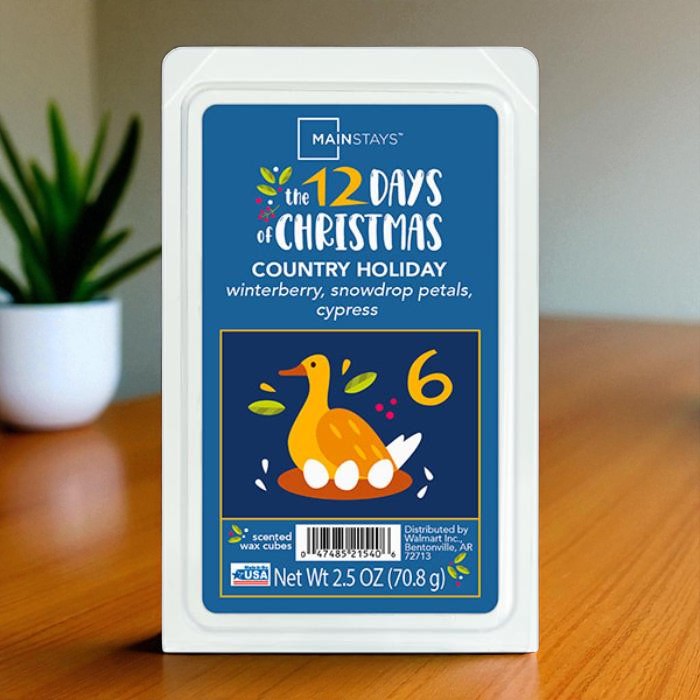 Mainstays Country Holiday Wax Melts Winterberry Cypress 2.5oz Wax Melts Mainstays
