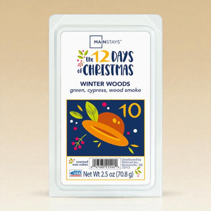 Mainstays Winter Woods Wax Melts Cypress Wood Smoke 2.5oz Wax Melts Mainstays