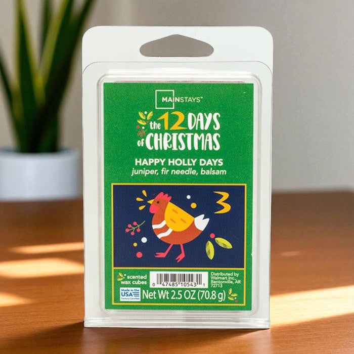 Mainstays Happy Holly Days Wax Melts Juniper Balsam Fir 2.5oz Wax Melts Mainstays