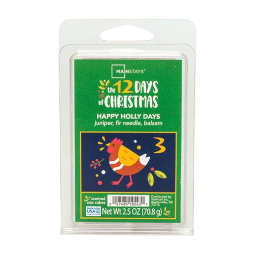 Mainstays Happy Holly Days Wax Melts Juniper Balsam Fir 2.5oz Wax Melts Mainstays Pack of 1