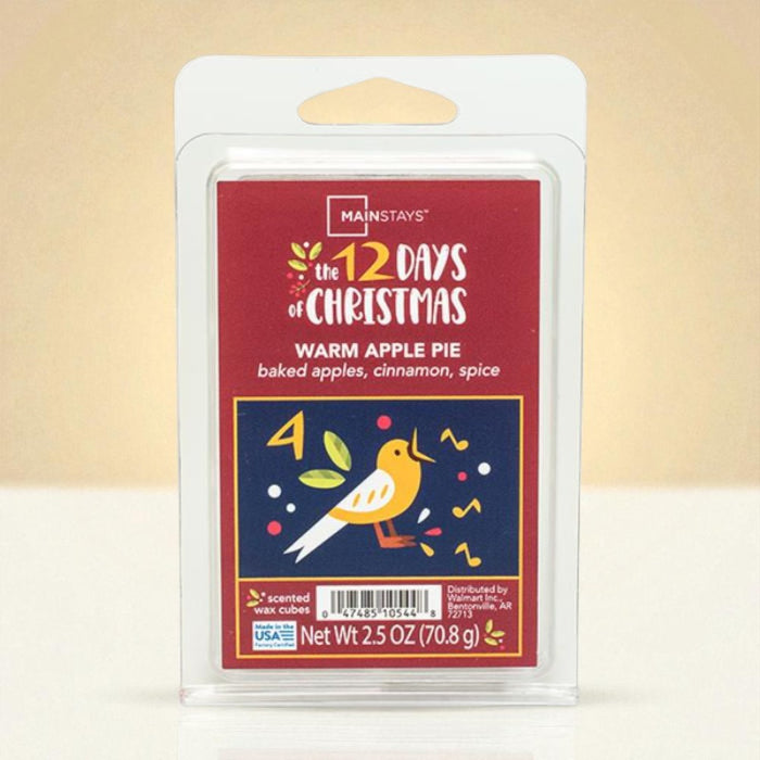 Mainstays Warm Apple Pie Wax Melts Cinnamon Spice 2.5oz Wax Melts Mainstays