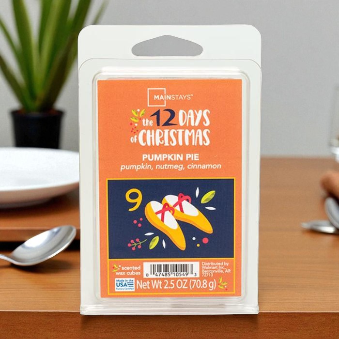 Mainstays Pumpkin Pie Wax Melts Nutmeg Cinnamon 2.5oz Wax Melts Mainstays