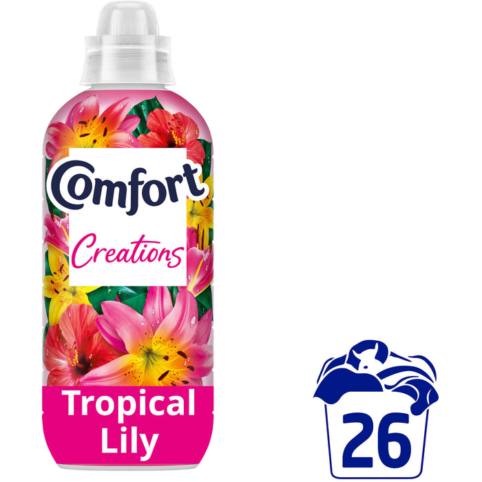 Comfort Creations Tropical Lily Fabric Conditioner 780ml (26 Washes) Assorted Packs Laundry - Fabric Conditioner Comfort