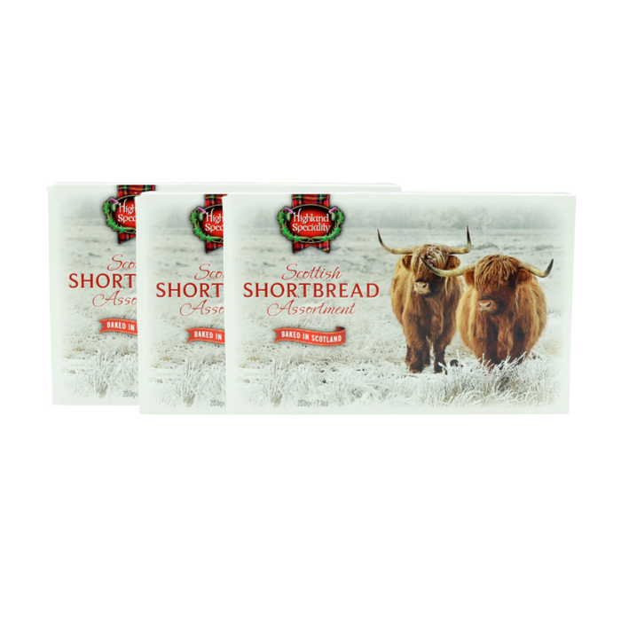Highland Speciality Scottish Shortbread Cow Assortment 200g Assorted Packs Biscuits & Cereal Bars highland speciality Pack of 3