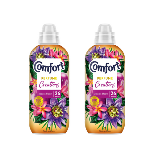 Comfort Creations Passion Bloom Fabric Conditioner 780ml (26 Washes) Assorted Packs Laundry - Fabric Conditioner Comfort Pack of 2