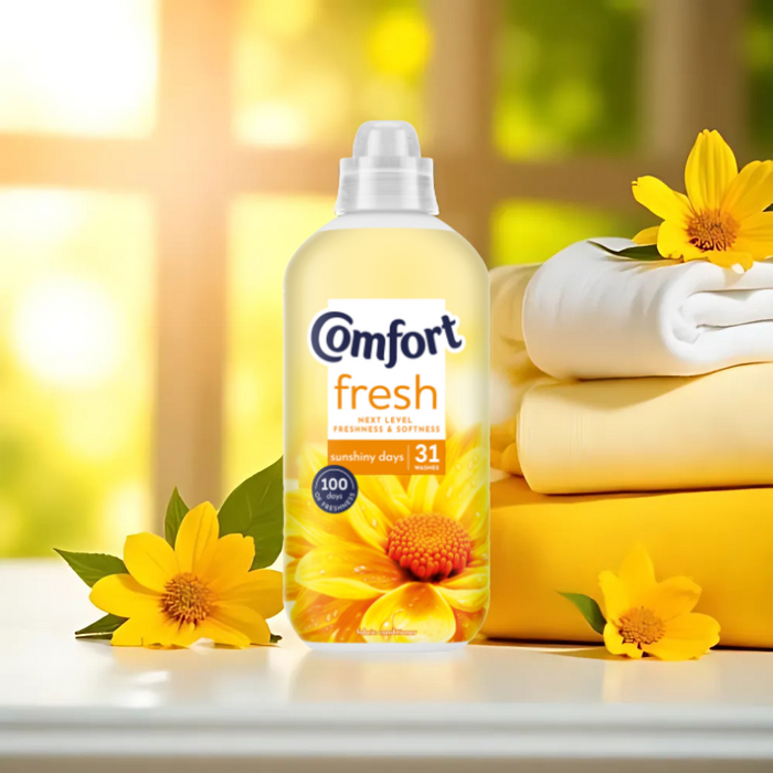 Comfort Fabric Conditioner Sunshiny Days 930ml (31 Washes) Assorted Packs Laundry - Fabric Conditioner Comfort