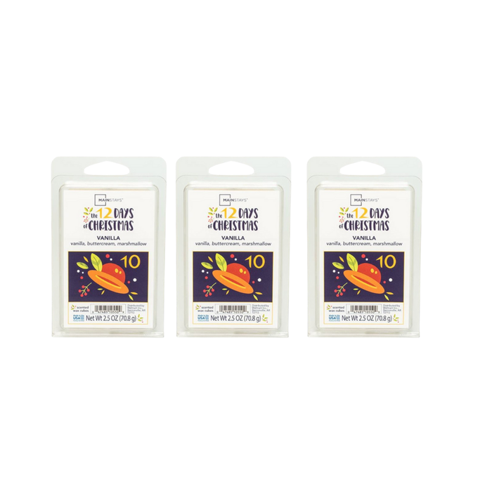 Mainstays Vanilla Wax Melts Buttercream Marshmallow 2.5oz Wax Melts Mainstays Pack of 3