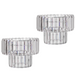 2 Tiered Smokey Grey Easy Fit Pendant Shade Home Lighting FabFinds Pack of 2