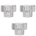 2 Tiered Smokey Grey Easy Fit Pendant Shade Home Lighting FabFinds Pack of 3