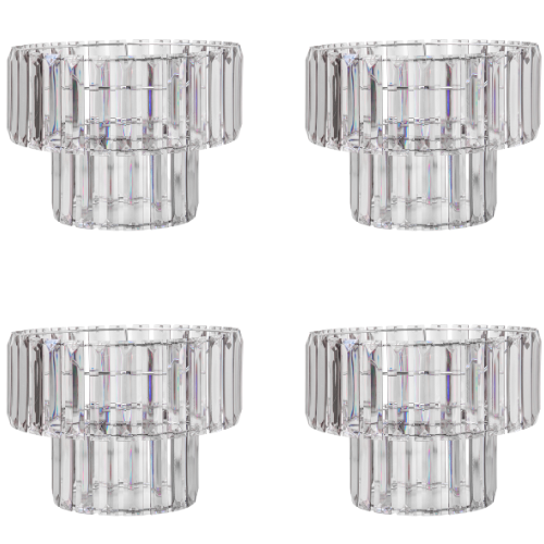 2 Tiered Smokey Grey Easy Fit Pendant Shade Home Lighting FabFinds Pack of 4