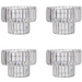 2 Tiered Smokey Grey Easy Fit Pendant Shade Home Lighting FabFinds Pack of 4