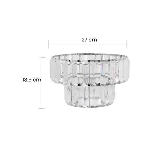 Crystal 2 Tier Clear Ceiling Pendant Shade Home Lighting FabFinds