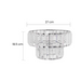 Crystal 2 Tier Clear Ceiling Pendant Shade Home Lighting FabFinds