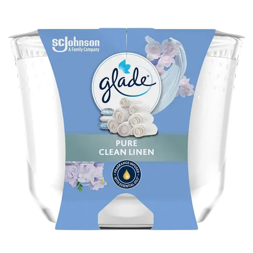 Glade Pure Clean Linen Candle Assorted Packs Candles Glade Pack of 1