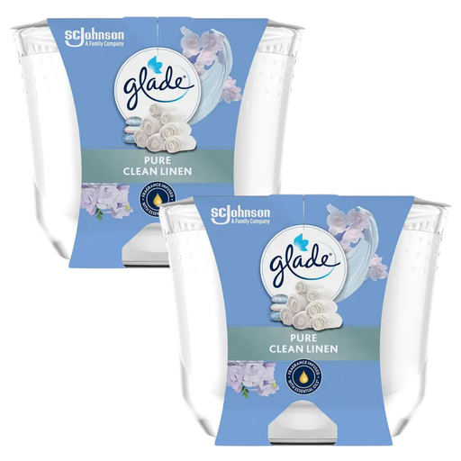 Glade Pure Clean Linen Candle Assorted Packs Candles Glade Pack of 2