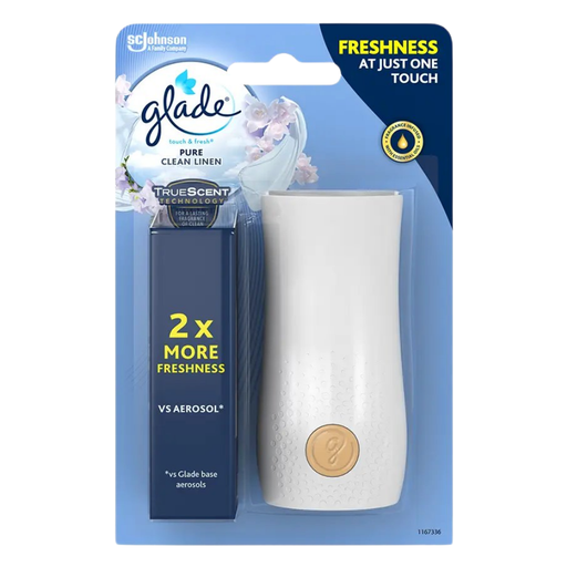 Glade Touch & Fresh Holder Clean Linen Assorted Packs Air Fresheners & Re-fills Glade Pack of 1
