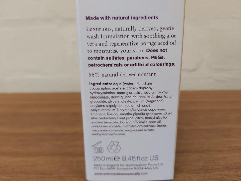 Summerdown Mint Shower Gel/Body Wash 250ml Bath Salts & Bombs Summerdown