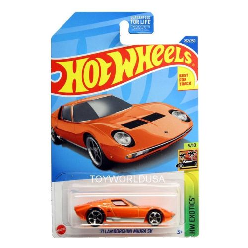 Hot Wheels '71 Lamborghini Miura SV Toy Car Toys Hot Wheels   