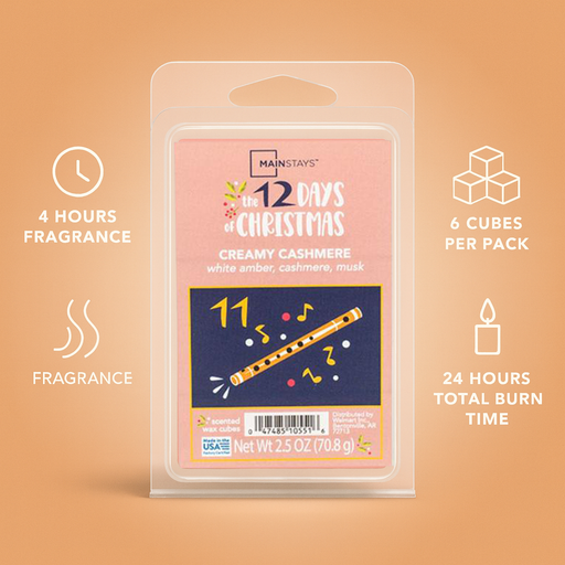 Mainstays Creamy Cashmere Wax Melts White Amber Cashmere Musk 2.5oz Wax Melts Mainstays