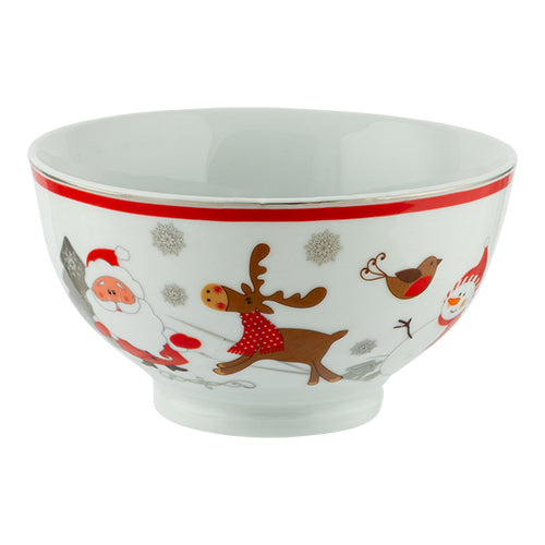 Ceramic Christmas Characters & Snowflakes Bowl Christmas Tableware FabFinds   