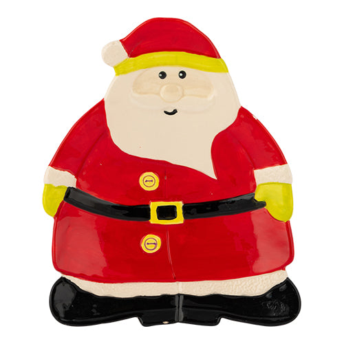 Dolomite Santa Character Ceramic Christmas Festive Plate 9.8 x 7.9 inch Christmas Accessories Out FabFinds   