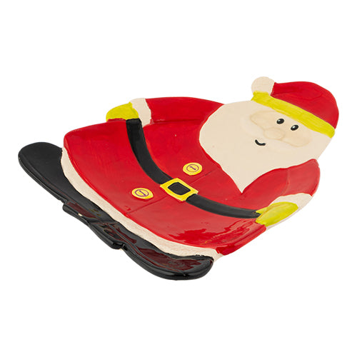 Dolomite Santa Character Ceramic Christmas Festive Plate 9.8 x 7.9 inch Christmas Accessories Out FabFinds   