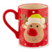 Christmas 3D Reindeer Face Red Mug Mugs Out FabFinds   