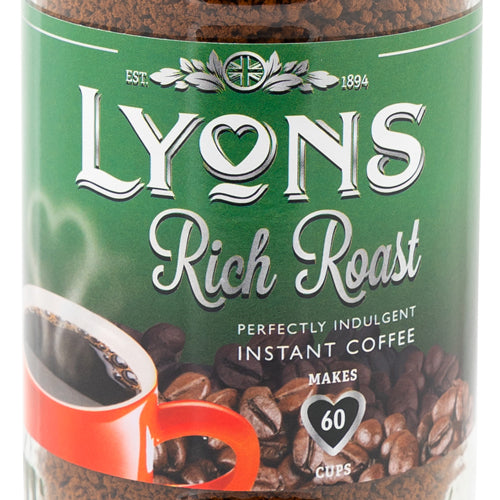 Lyons Rich Roast Instant Coffee 100g Coffee Lyons   