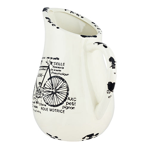 Ceramic Cream Bicycle Jug Vase Home Decoration PS Imports   