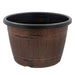The Vintage Garden Barrel Planter 12" Assorted Colours Plant Pots & Planters FabFinds Brown  