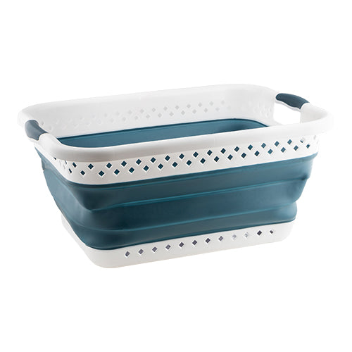 Tessuto Collapsible Laundry Basket Blue Laundry - Accessories Tessuto   